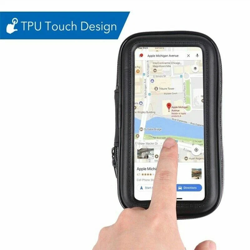 Motorcycle MTB Bike Scooter Waterproof Phone Holder Bag Case