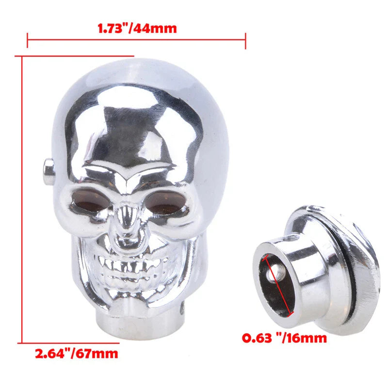 Manual Transmission Car Red LED Skull Head Gear Shift Knob (Fits Most Models)
