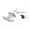 Trailer Caravan Toolbox Chrome Rear Fixing T Handle Lock w/ Key