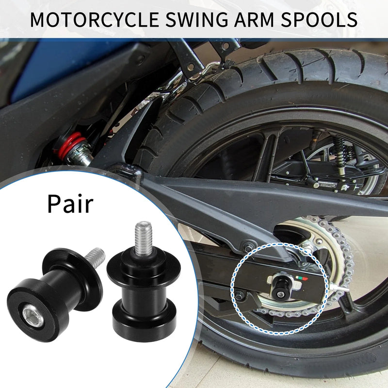 Motorcycle Pair Swingarm Spools 6mm CNC