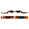 Aprilia Tuono V4 Orange Extendable Brake Clutch Levers & Handlebar Grips