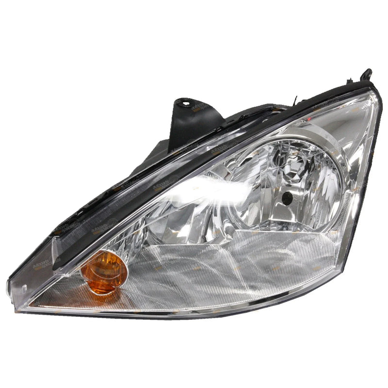 Ford Focus LR Sedan / Hatch LH+RH Chrome Headlights Pair (2002-2005)