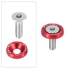 Car 8 x Red M6 Release Fastener Bumper Washer Bolt Trunk Mudguard