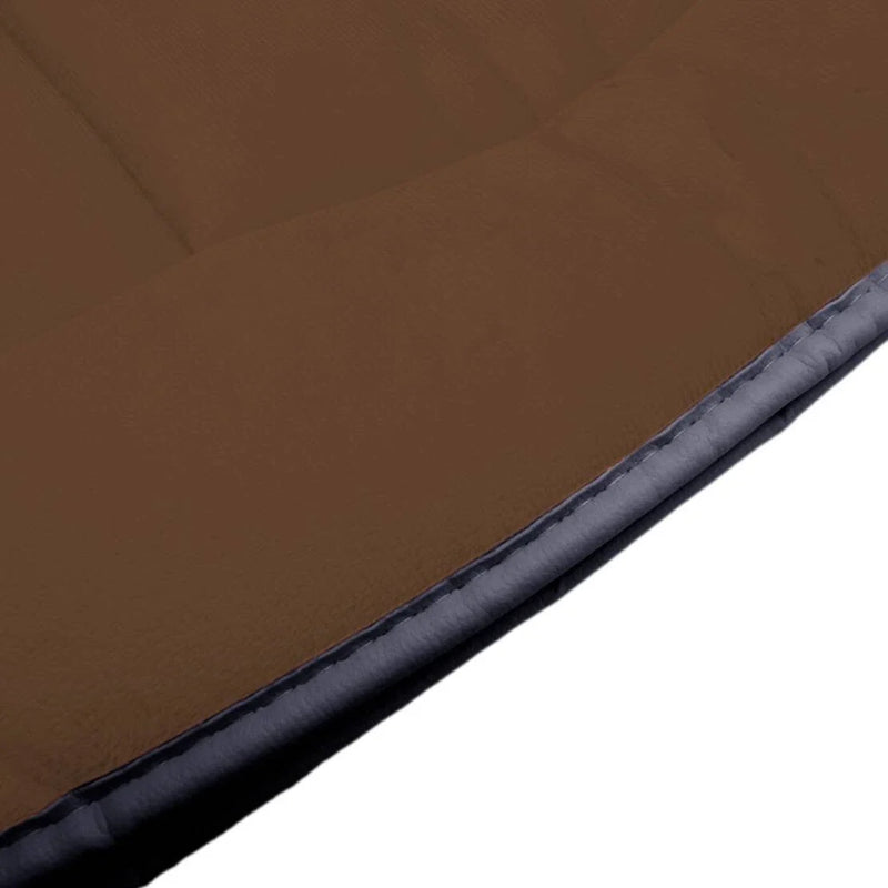 Car - Single Row Brown Plush Seat Cover Cushion Mat Warmer