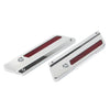 Harley Touring Saddlebag Latch Plate Covers with Red Reflectors (1993-2013)