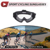 1 x Motorcycle Riding Goggles Clear Lens Black Frame PC Cycling Sunglasses