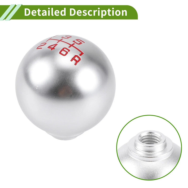 Honda Accord (1990-1997) - Aluminum Silver Tone 6 Speed Gear Shift Knob