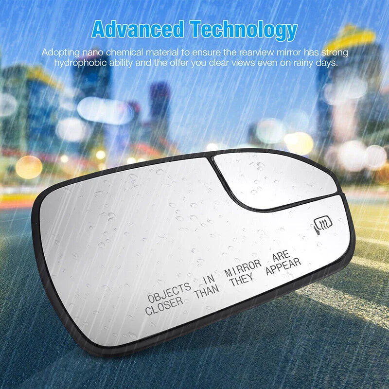 Ford Fusion Right Side View Mirror Glass Assembly (2013-2020)