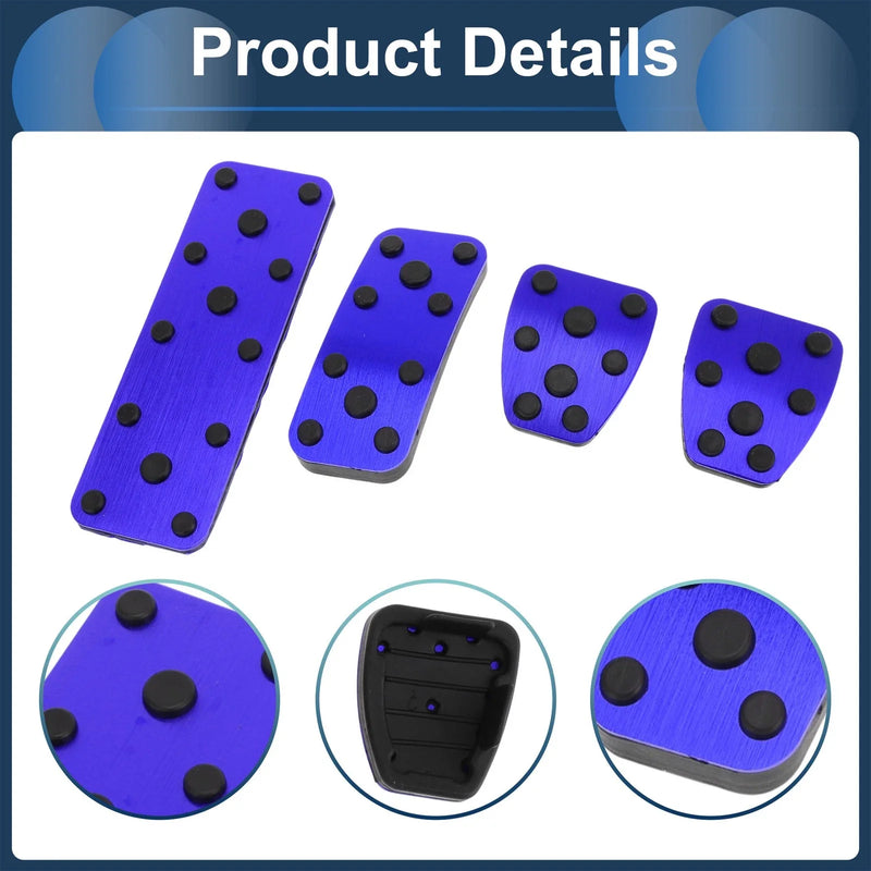Subaru Forester (2006-2018) Blue 4 x Foot Accelerator Pedal Covers