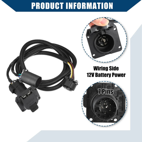 Chevy Dodge Ram 7-Pin Trailer Wiring Harness Connector