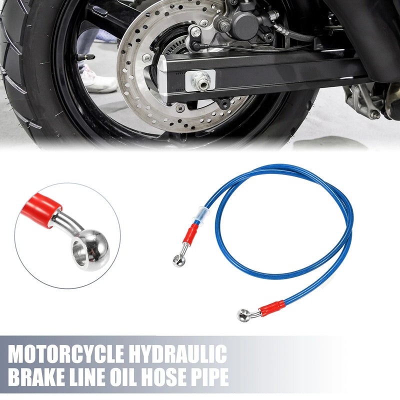 Motorcycle Hydraulic Brake Line 110cm 10mm Motorcycle Hose Pipe Blue