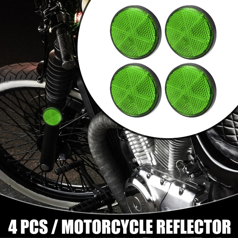 Motorcycle 4pcs 2.20x0.31in Universal Reflector Round