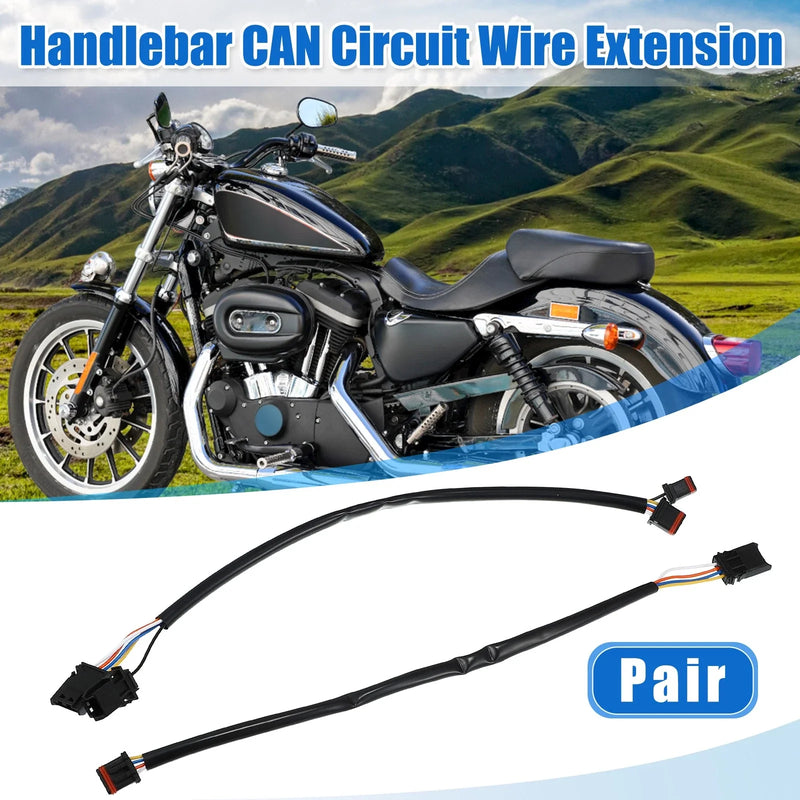 Harley Softail Dyna 12 in Handlebar CAN Bus Wire Ext Harness (1999–2017)