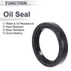 Oil Seal Rotary Shaft Seal NBR Rubber 45x60x10mm Black 5 Pcs