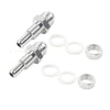 8AN Male Flare Bulkhead to 3/8" Hose Barb Fuel Tank Fittings (Universal) 2 Pcs