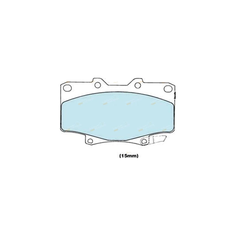 Toyota 80 Series Front Dimpled Slotted Disc Rotor Brake Pads (1990–1998)