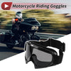 Set Motorcycle Riding Goggles Grey Lens Black Frame PC Cycling Sunglasses