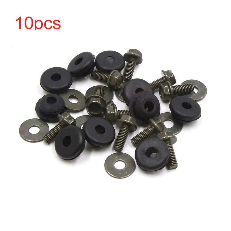 Motorbike Motorcycle 10pcs Exhaust Pipe Protective Cover Gaskets Screws