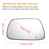 Jeep Cherokee Heated Left Rearview Mirror Glass (2014-2023)