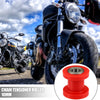 Motorcycle Red 2 x 10mm Drive Chain Pulley Tensioner Rubber Wheel