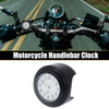 Motorcycle Black White Panel Handlebar Watch Clock Set 22-25mm 7/8" to 1"