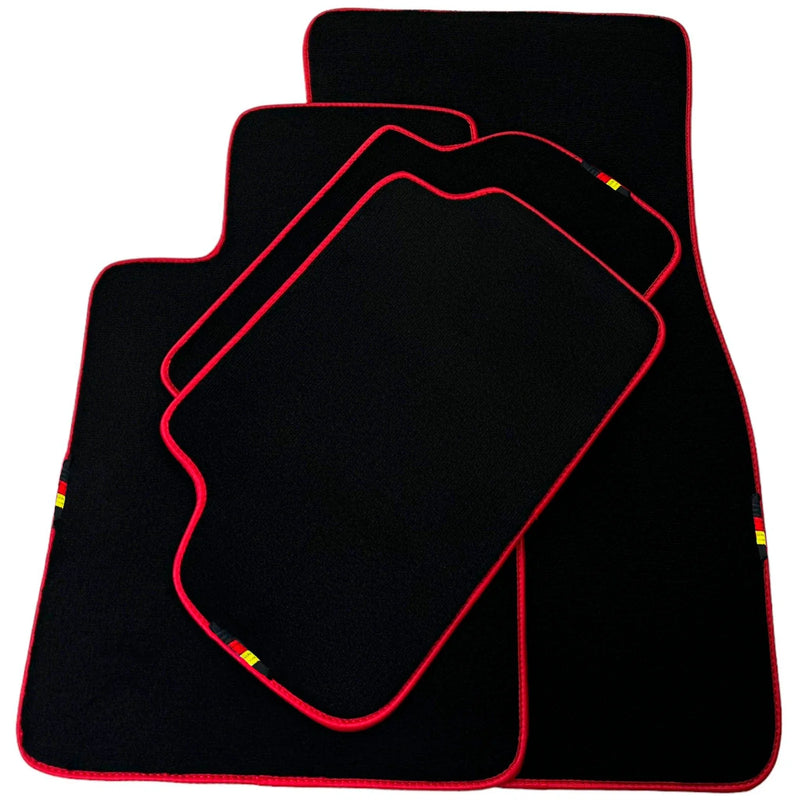 BMW X7 Series G07 SUV (2018-2024) Red Trim AutoWin Black Floor Mats
