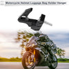 Square Aluminum Alloy Motorcycle Hanging Hook 1 Set Black 50mm Length
