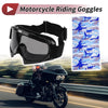 Set Motorcycle Riding Goggles Grey Lens Black Frame PC Cycling Sunglasses