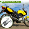 Motorcycle FootPegs 4.9" Rear Footrest Rubber Metal Silver Tone 2 x
