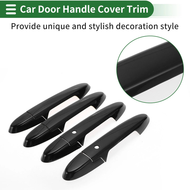 Honda Fit Jazz (2014-2018) Black Smart Car Door Handle Cover Trim