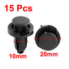 Honda Bumper Mudguard Clips 10mm Black Plastic Rivets 15 Pcs