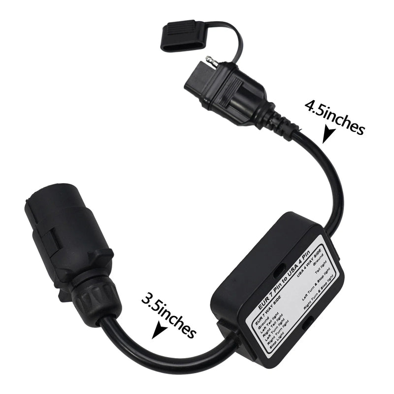Trailer Light Converter 7Pin Connector to 4Way Flat
