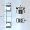 Cars 5 x 3x9x4mm Double Shield Single Row Car Deep Groove Ball Bearings