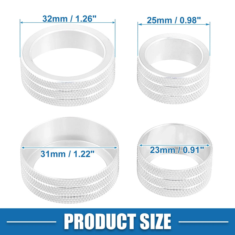 Chevy Malibu 2017-2022 Silver Tone Volume Knob Ring Cover (2017-2022)