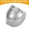 Universal Motorcycle Helmet Anti-UV Silver Tone Black 1pc Visor Shield
