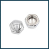 Motorcycle 2 x M22x1 Steering Wheel Shaft Cap Acorn Hex Nut
