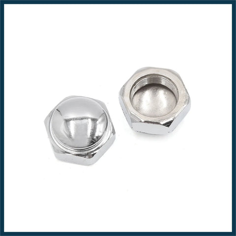 Motorcycle 2 x M22x1 Steering Wheel Shaft Cap Acorn Hex Nut