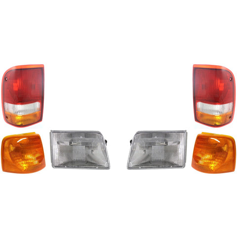 Headlight Kit For 1993-97 Ford Ranger With Tail Light