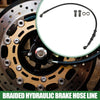 Motorcycle 50cm Motorcycle Braided Hydraulic Brake Line Oil Hose Black Army Green