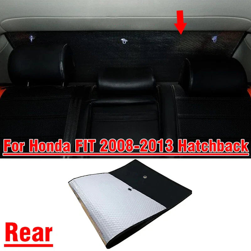 Honda Fit Rear Windshield Privacy Thick Interior Sunshade (2008–2013)