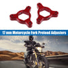 Motorcycle 2 x 17mm Fork Preload Adjusters Aluminum Alloy Red