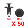 Honda & Suzuki 50 Pcs Black Plastic Splash Guard Bumper Clips