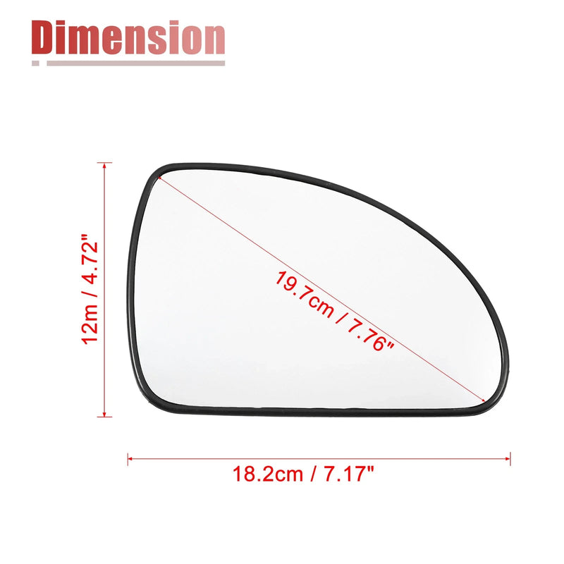 Kia Ceed Heated Right Side Rearview Mirror Glass w/ Backing Plate
