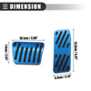 Jeep Cherokee (2014-2021) - Black & Blue Set Brake Accelerator Pedal Covers