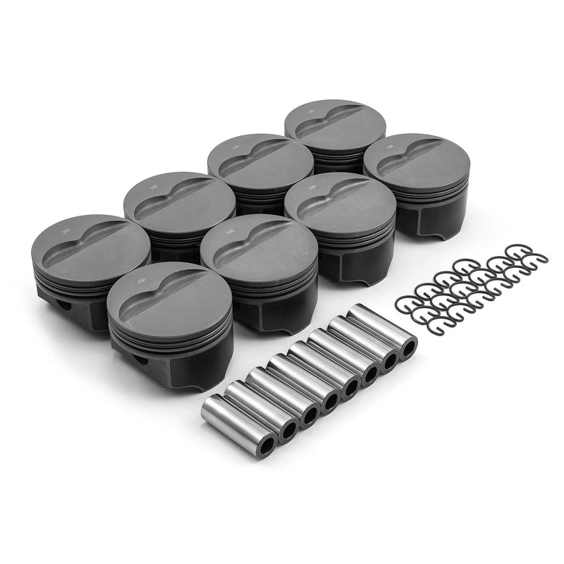 Chevy SBC 383 5.7" Flat Top Hyper Coated Pistons