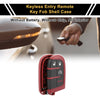 Dodge Charger (2020) Black Red 4 Button Key Fob Shell Case