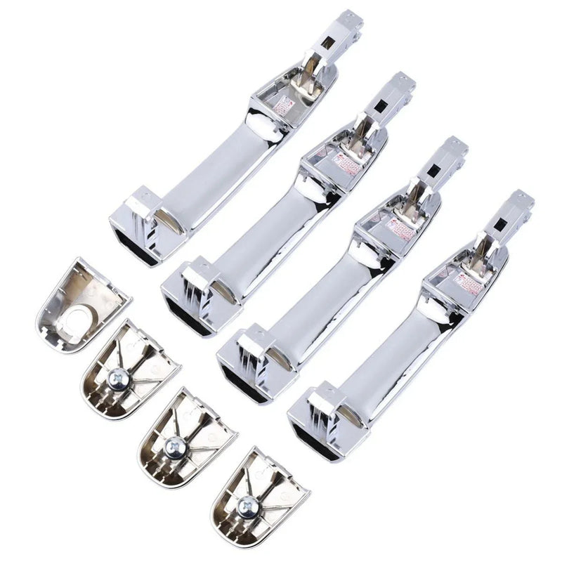 Set 4x Outer Door Handle Chrome Fits 2005-14 Mitsubishi L200 Triton Ute Truck