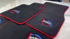 BMW ER56 Design with Red Trim - Premium Quality Black Floor Mats