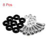 Universal Black Metal Motorcycle Windscreen Plate / 8Pcs / M6 Bolts