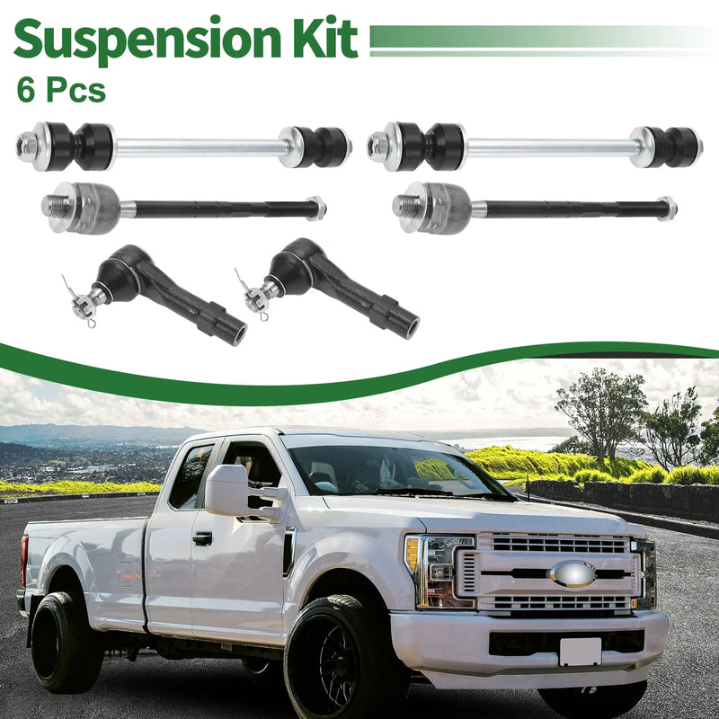 Ford Explorer 6 Pcs Front Suspension Tie Rod Ends & Sway Bar Link (2002-2010)